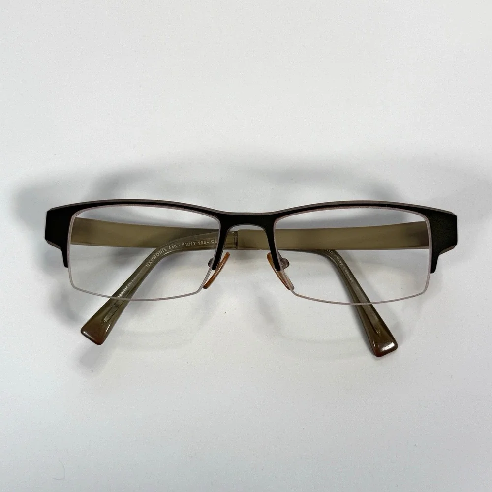Jean LaFont Harmonie‎ 436 Eyeglasses Frame Only 51-17-135 Womens France Half Rim